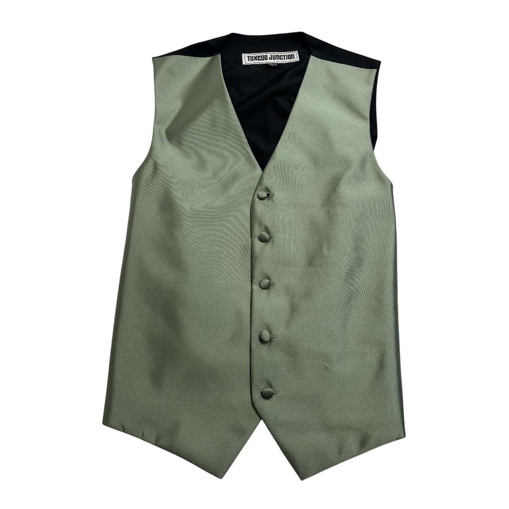 Tuxedo Junction 5 Button Suit Vest in Green